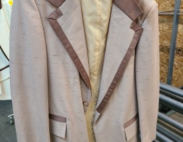 Brown & Beige Suit Jacket