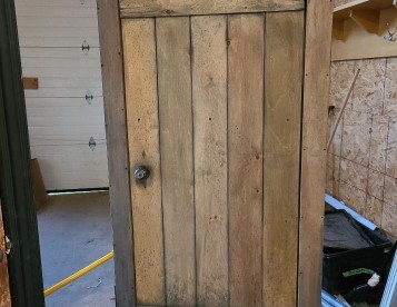 Wooden Door freestanding on wheels $125.00, locking castors 